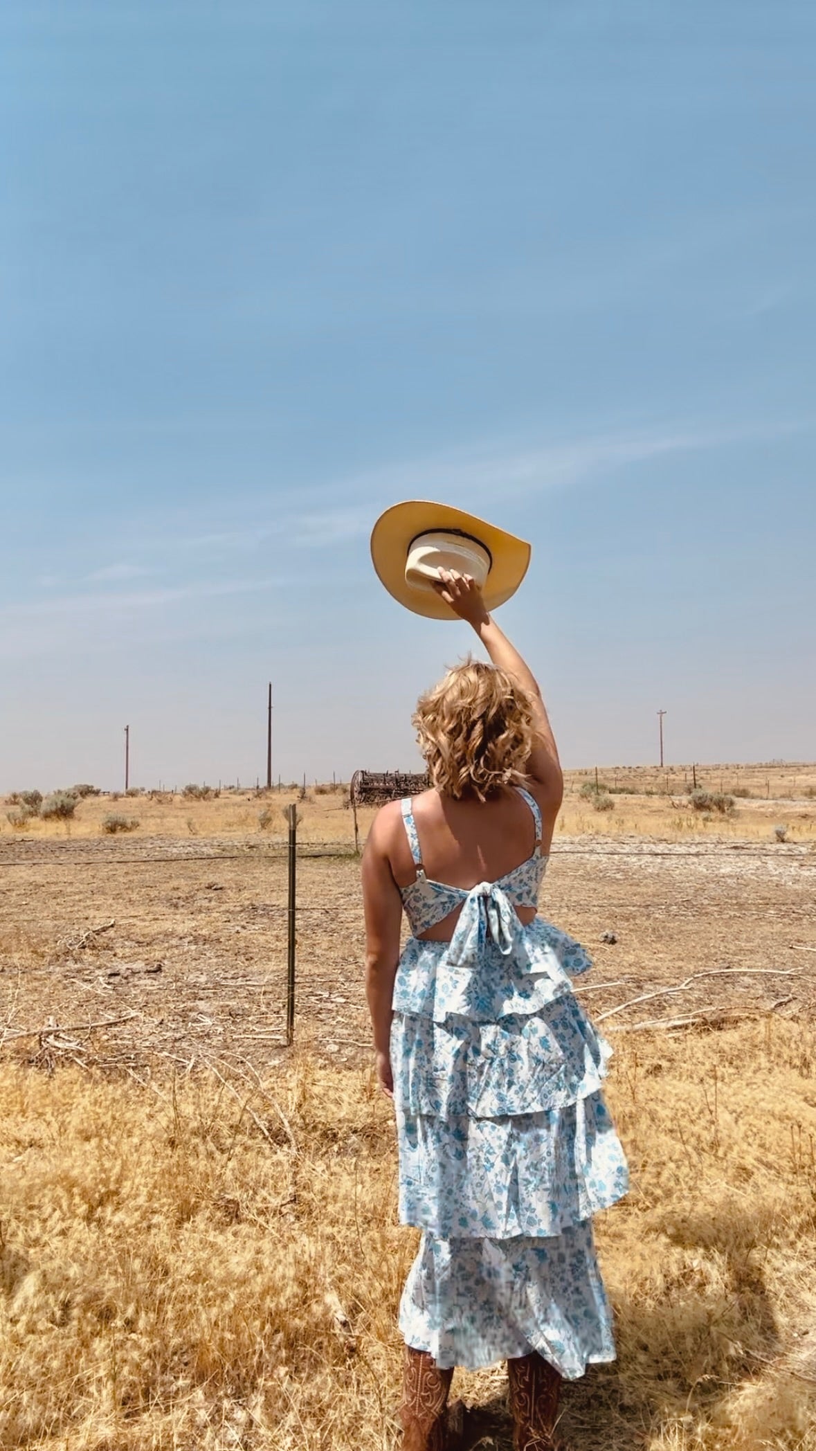 Blue Bell Ruffle Dress