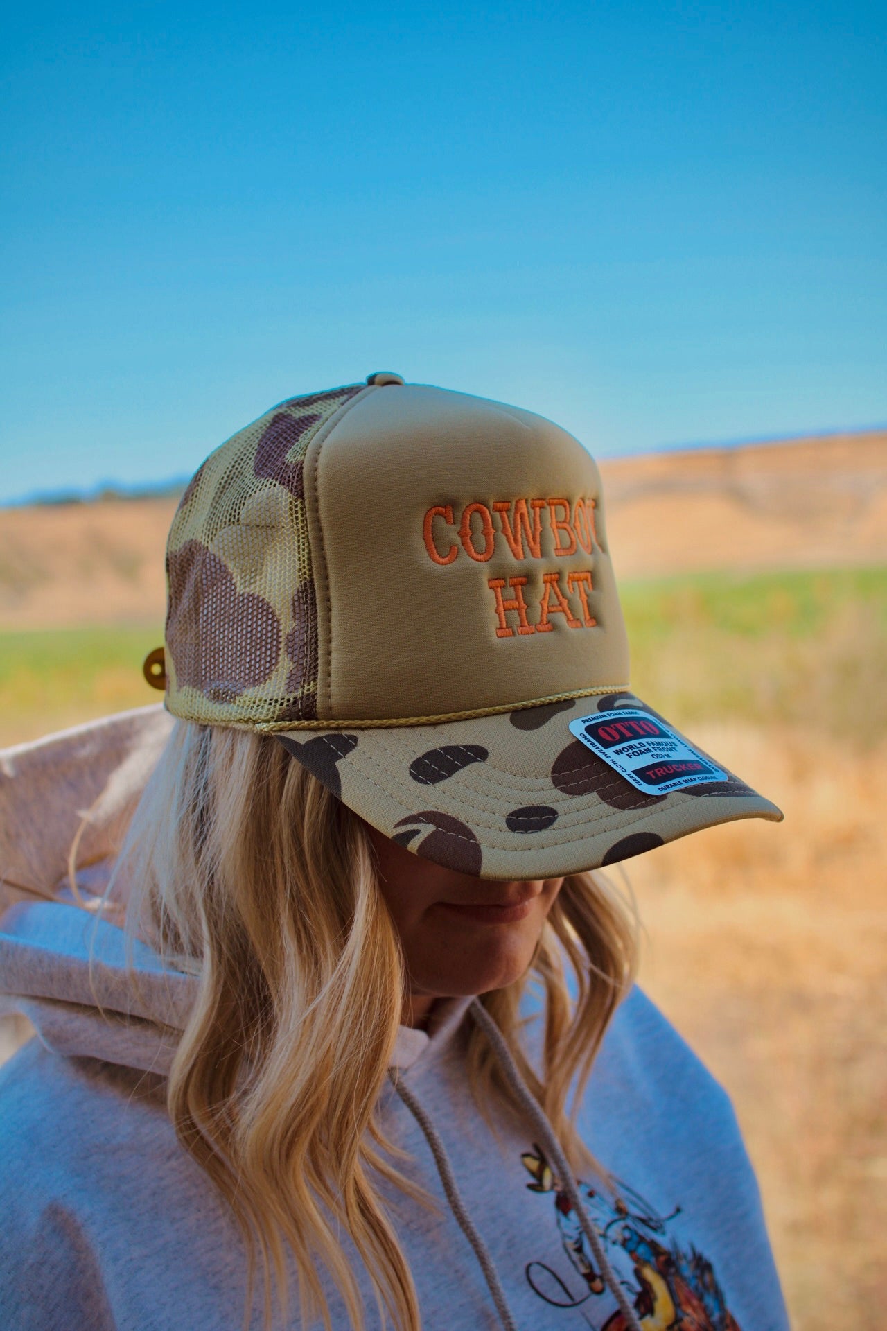 Cowboy Embroidery Trucker Hat Cap