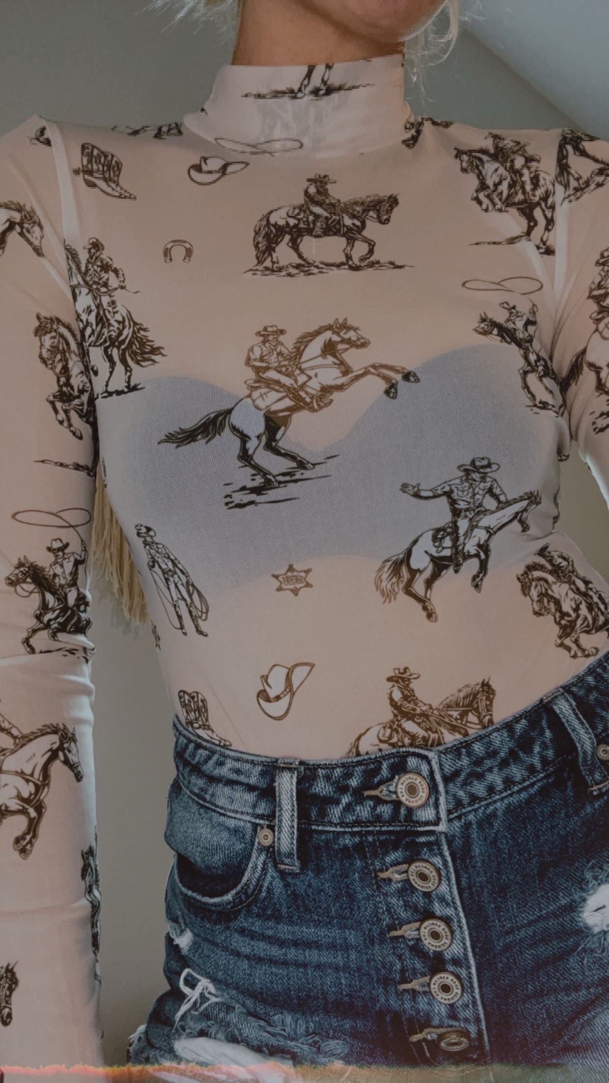 Take Me to The Rodeo Mesh Bodysuit