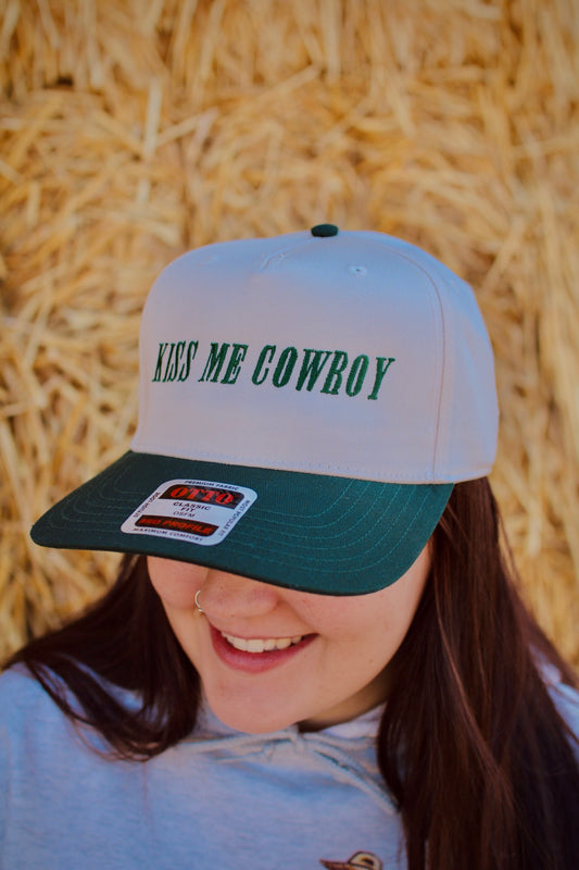 Kiss Me Cowboy Embroidery Hat