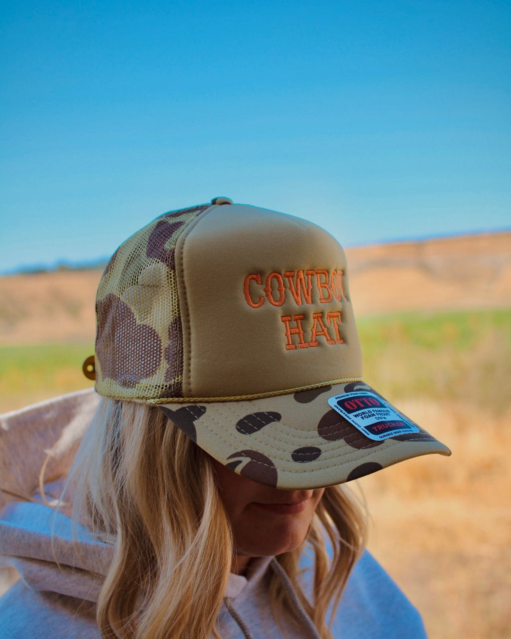 cowboy hat embroidered western trucker hat for women